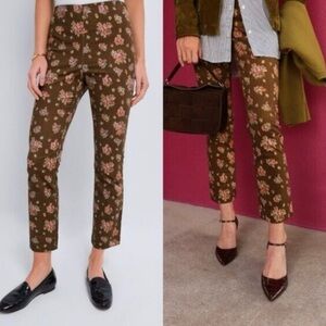 NWT szS Tuckernuck Hazel Bouquet Brown Women's corduroy Ashford pants
